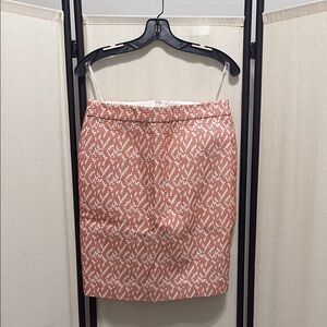 J. Crew Orange Cream Pencil Skirt Knee-Length for Cocktail